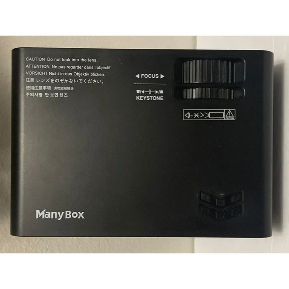 ManyBox Mini Projector W80 HDMI USB AV  TF  VGA  Remote￼ No Height Screw or Case - Picture 2 of 7